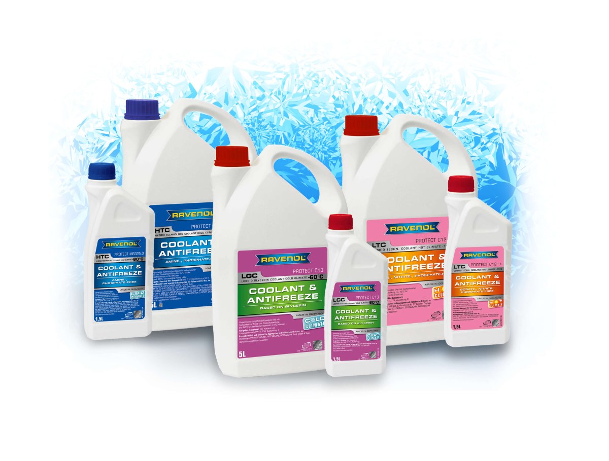 Kannen mit Kühlmittel und Frostschutz Kannen mit Kühlmittel und Frostschutz